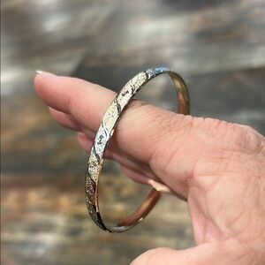 Elegant Tri Color Copper Women's Bangle